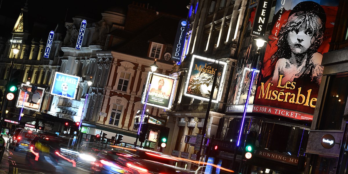 West End musicals on London's Shaftesbury Avenue (Photo: Jeff Spicer)