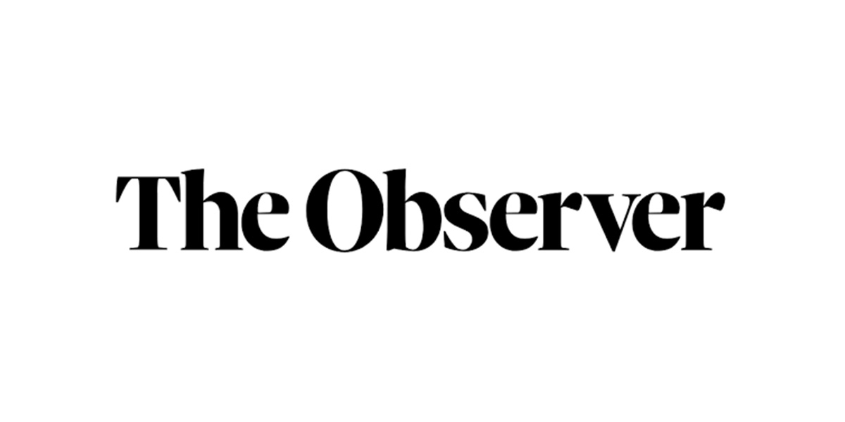 Logo of The Observer in bold black text on a white background.